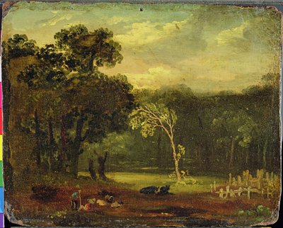 Boceto de la naturaleza en el Parque Sion, 1819 de Samuel Palmer